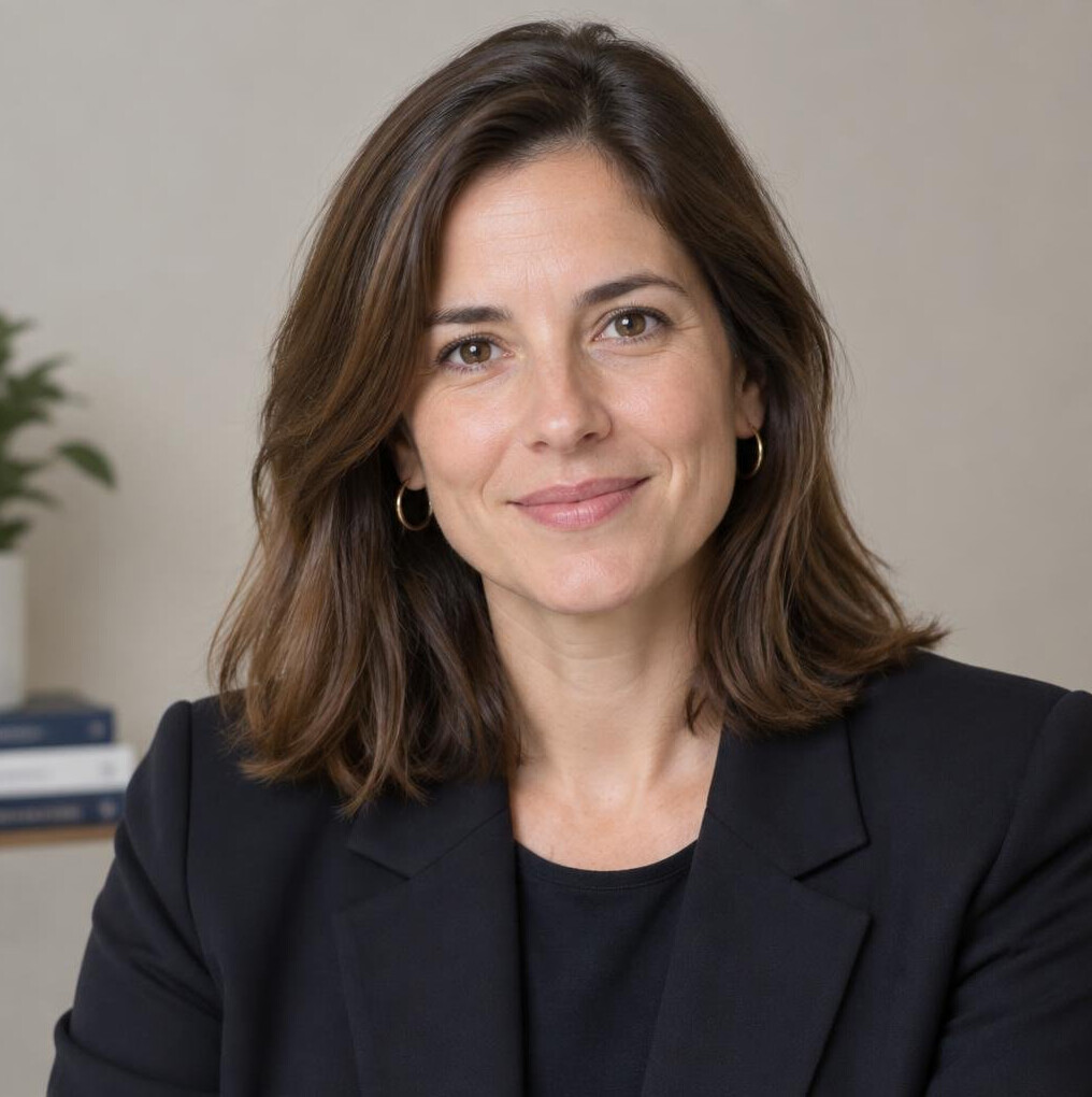 Portrait of a smiling woman with brown hair